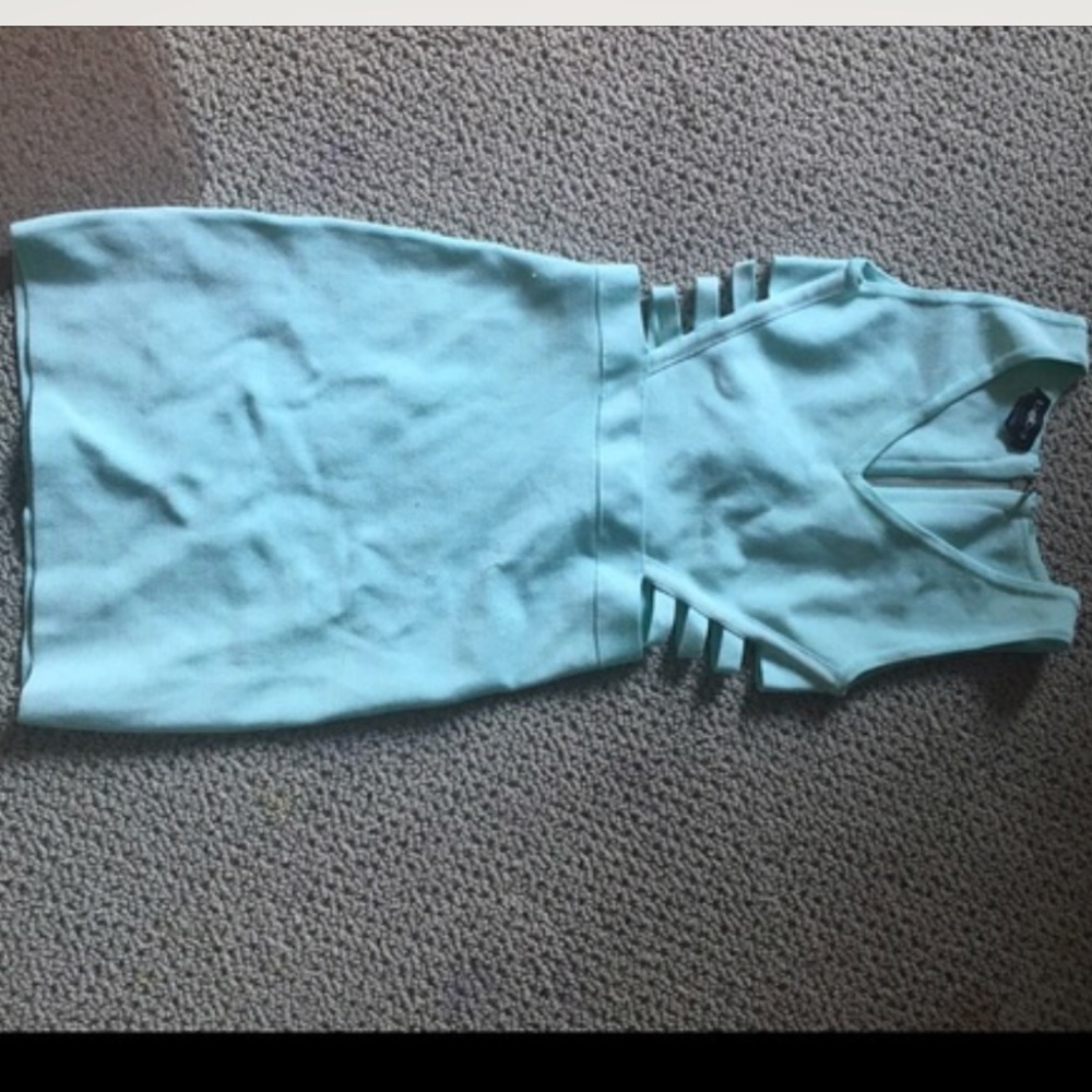 Light blue tight dress!
